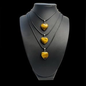 Tigers Eye Crystal Heart Necklace